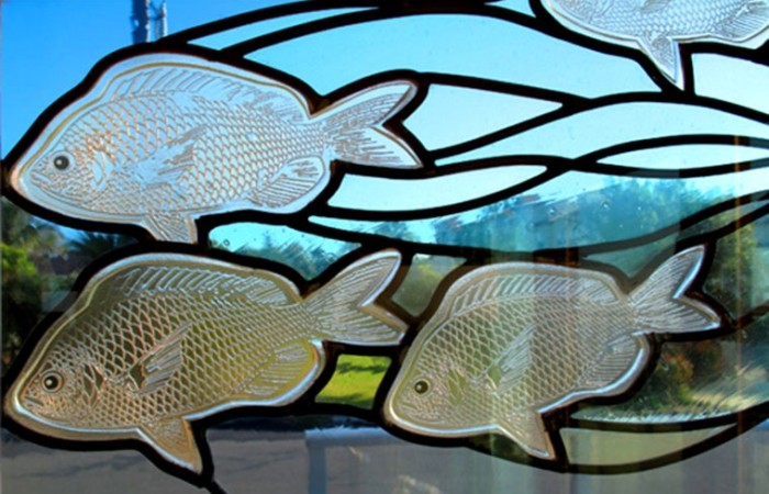 Cast glass artwork by Jay Hoyt Curtis